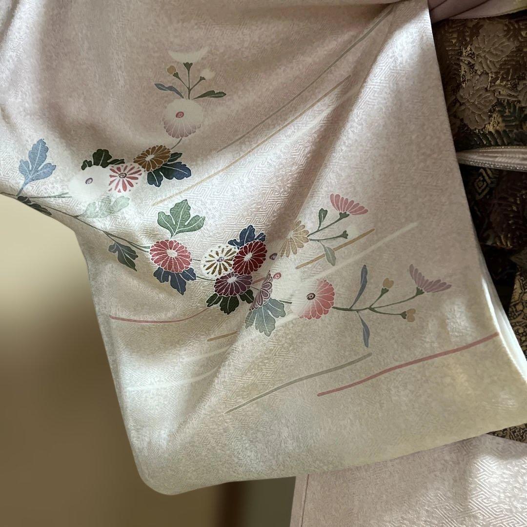 訪問着　鈴乃屋謹製　共八掛　ガード加工　落款あり　身丈156裄68