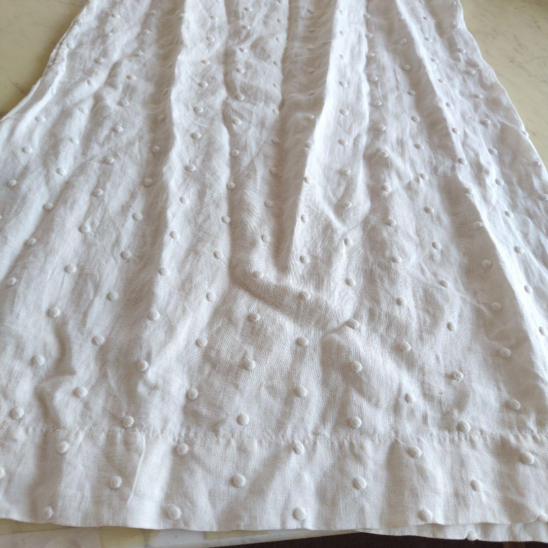 アンティークリネンドレス製作途中