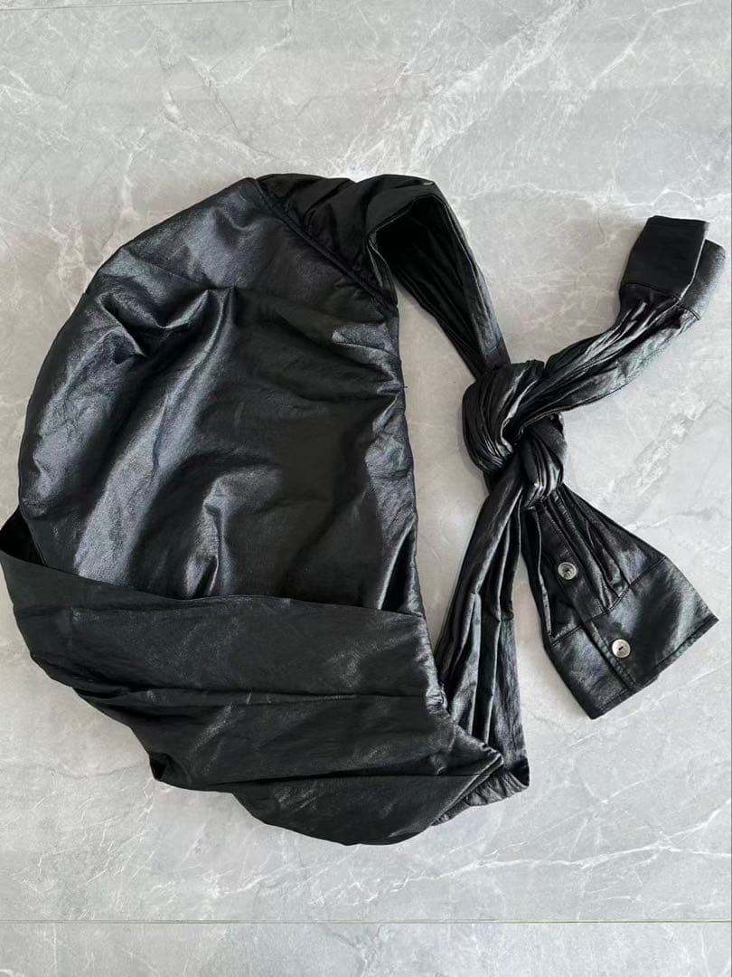 Simple Project プリーツ ショルダーバッグ 黒