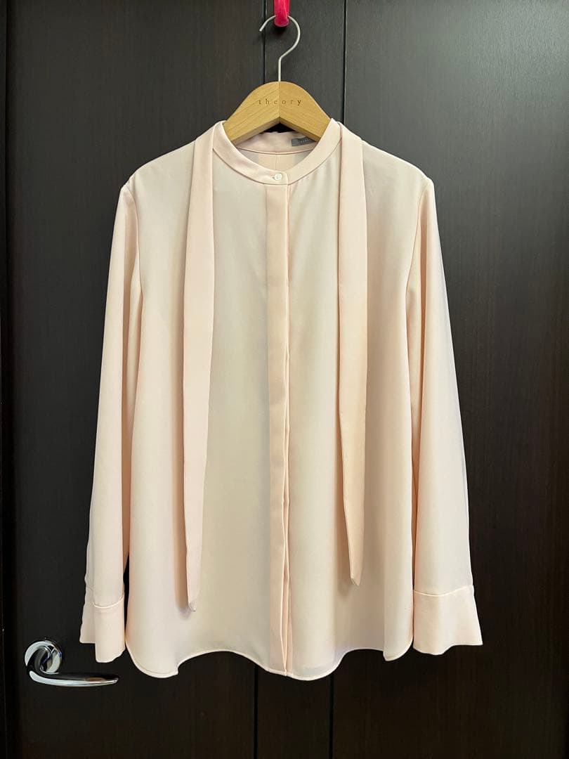 theory luxe 2Way ボウタイブラウス　Jens ピンク　40