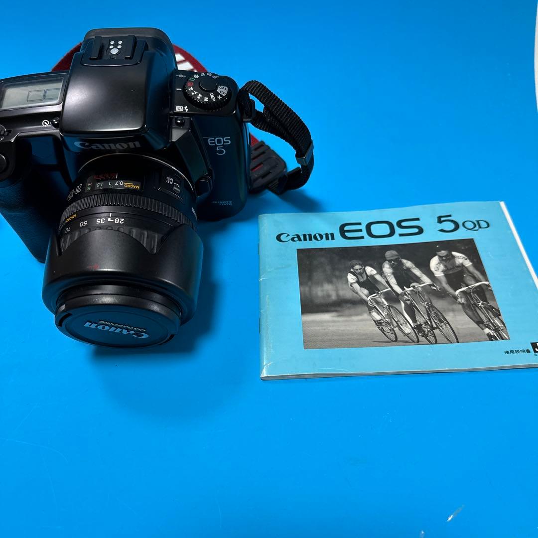 【完動品】CANON EOS5 QD一眼レフ フィルムカメラ + ￼VG-10