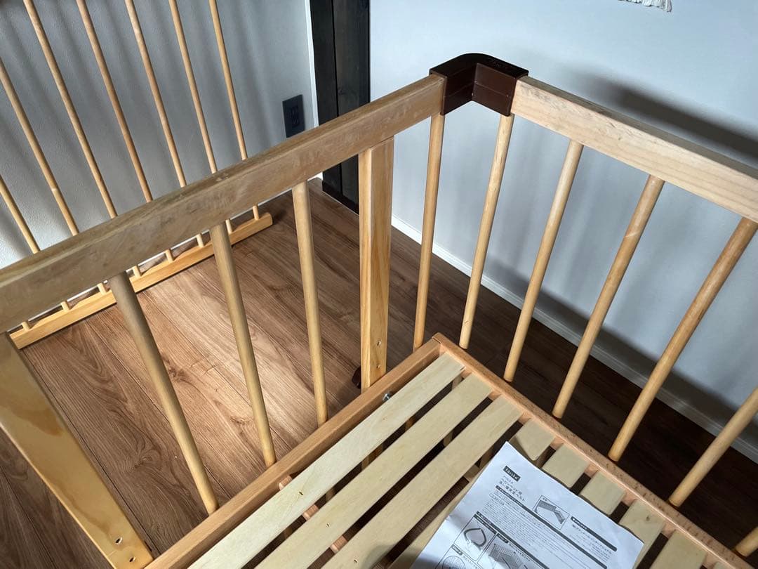 付属品完品☆ファルスカ ベッドサイドベッド 03 添い寝安全ベルトfärska