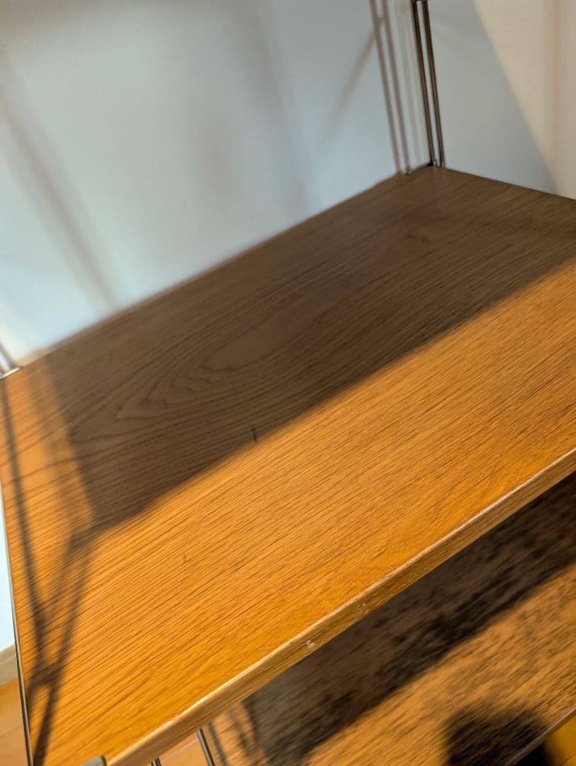 《送料込》無印良品 ステンレスユニットシェルフ オーク材棚 家具 シルバーラック