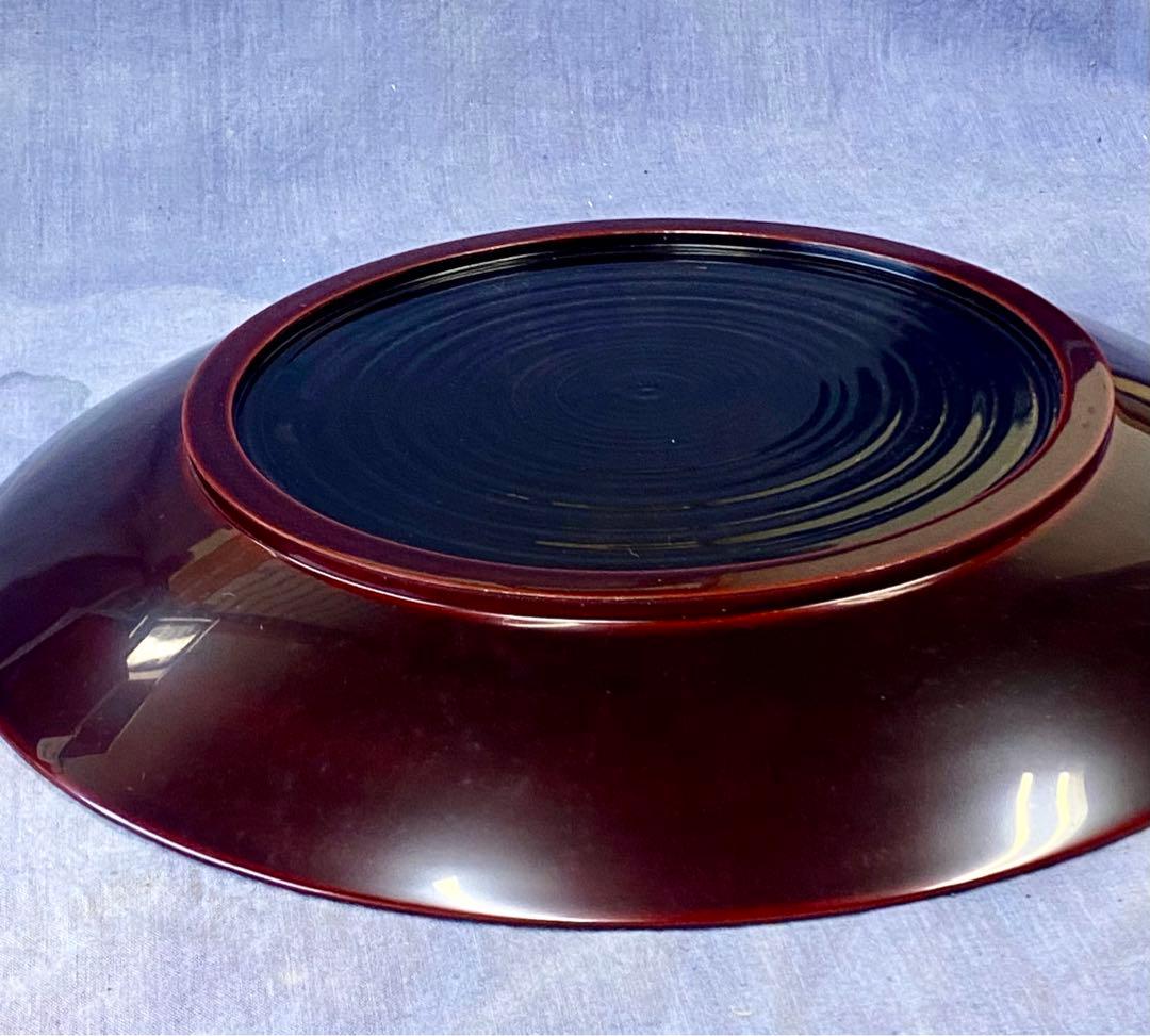 輪島塗 大皿（盛器） 千弾き溜塗り