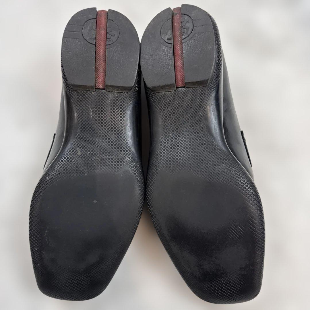 PRADAプラダ　三角プレートロゴ　ローファー　ブラック　サイズ7 1/2