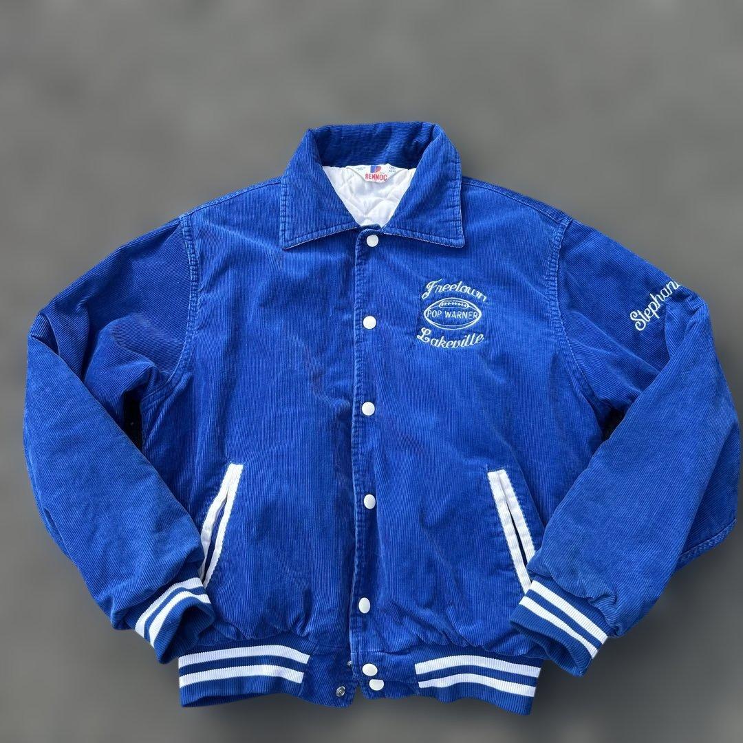 コーデュロイ 背面ロゴ 70s USA製 RENNOC スタジャン キルティング