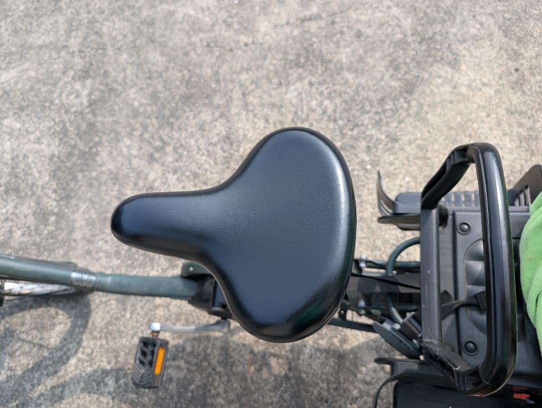 パナソニック電動アシスト自転車 BE-ELMD033グリーン前後チャイルドシート