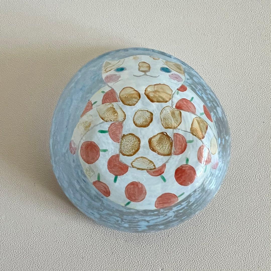 松岡装子 ガラス 小皿（2枚セット）手書き 希少 新品未使用