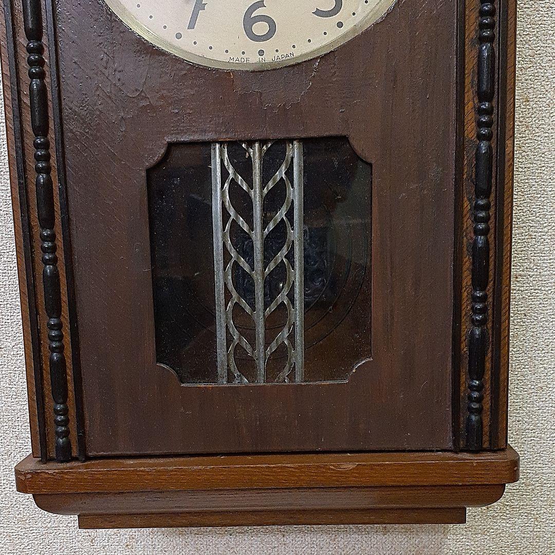 214 アンティーク　尾張掛時計　ゼンマイ式時計