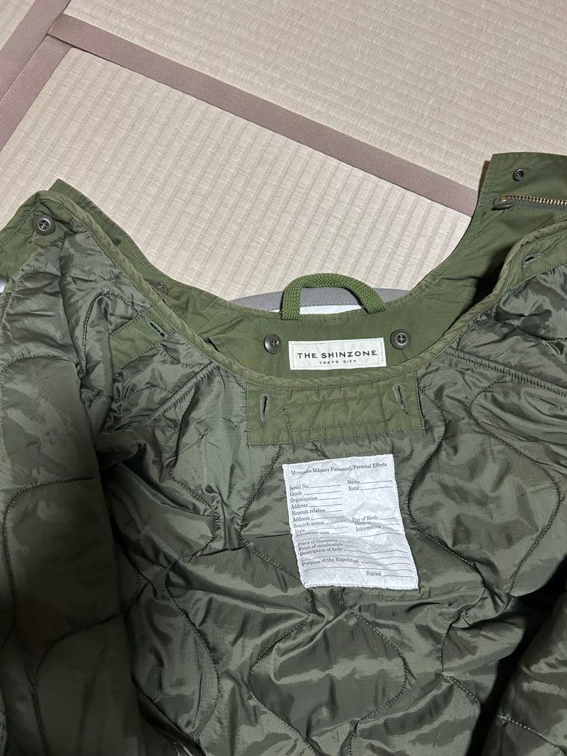 シンゾーンフィールドパーカー　キルティングライナー付きモッズコート