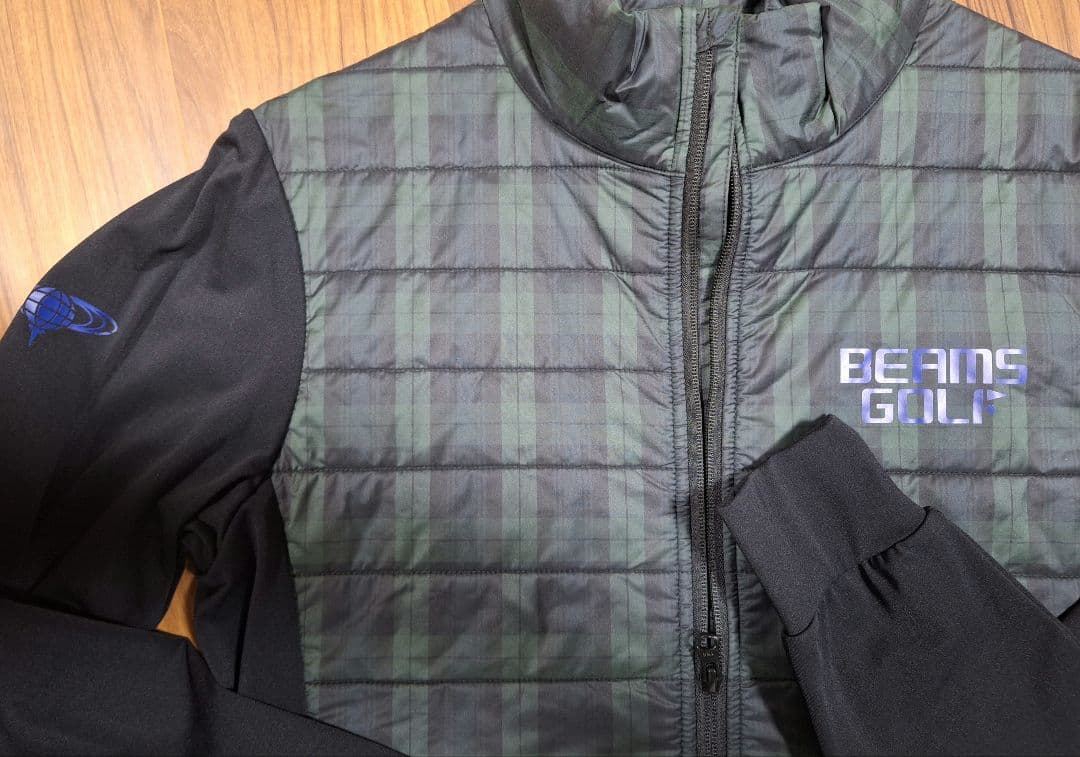 BEAMS GOLF チェック柄 中綿フルジップジャケット