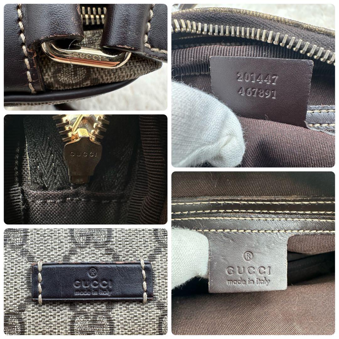 ✨人気✨グッチ　ショルダーバッグ　GG柄　スプリーム　PVC ベージュ