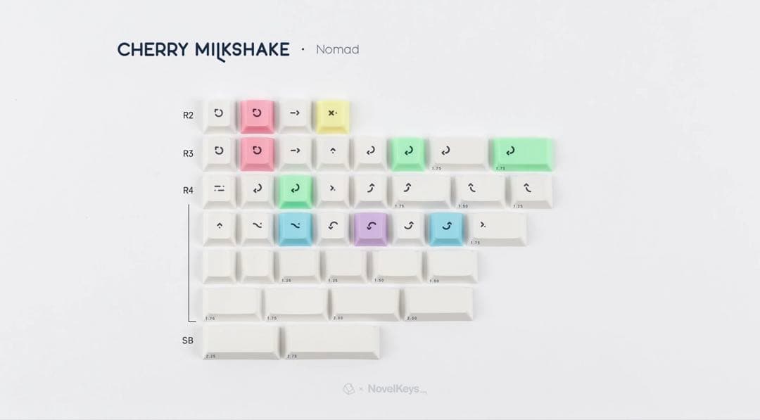 PBT Cherry Milkshake キーキャップ セット 自作キーボード