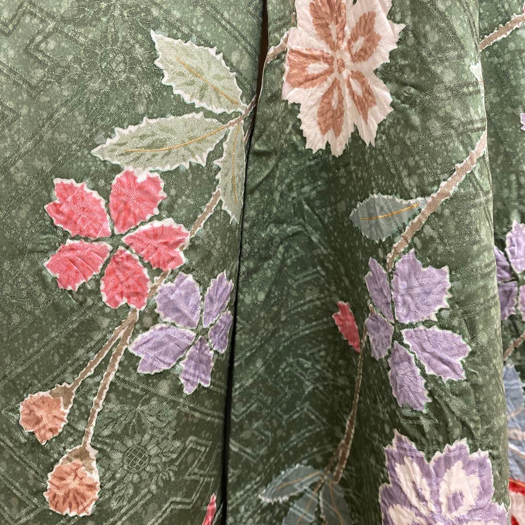 成人式　絞りの振袖　桜と蝶