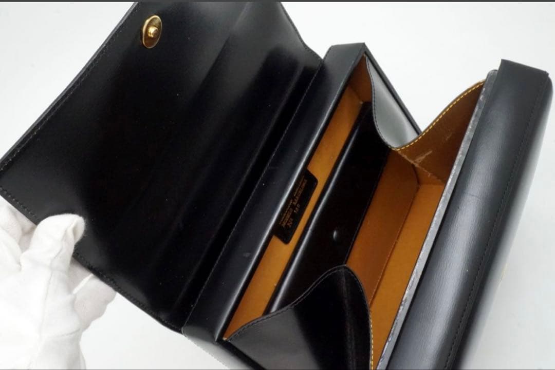 ロエベ　フォーマル　ハンドバッグ　レザー　アナグラム