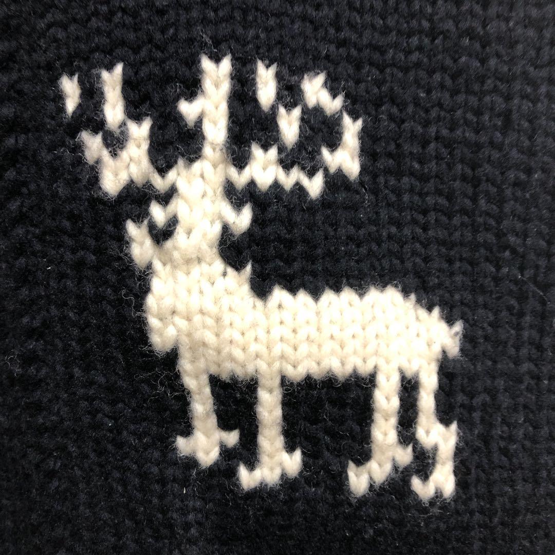 カウチンベスト (ブラック×ホワイト)サイズ38