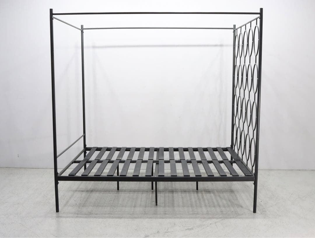 ウエストエルム　メタル　キャノピーベットフレーム　クイーン　直接引渡し限定