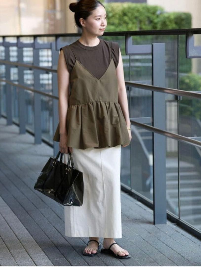 新品未使用　IENA イエナ　グログランキャミブラウス　カーキ　受注生産品　新作