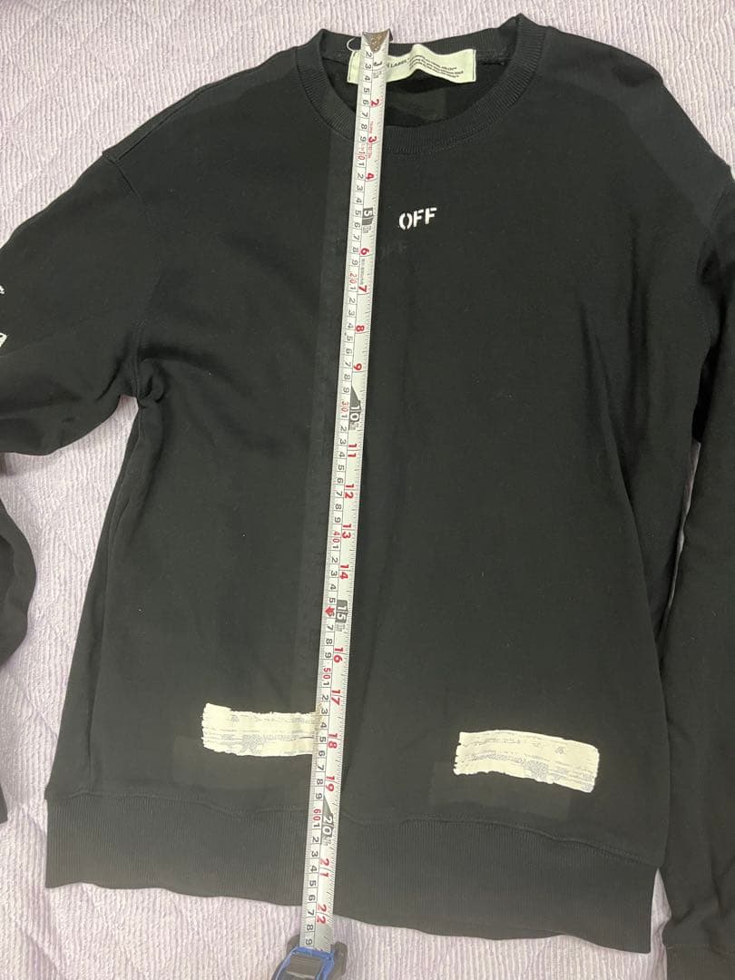 OFF-WHITE MAIN LABEL ブラック トレーナー