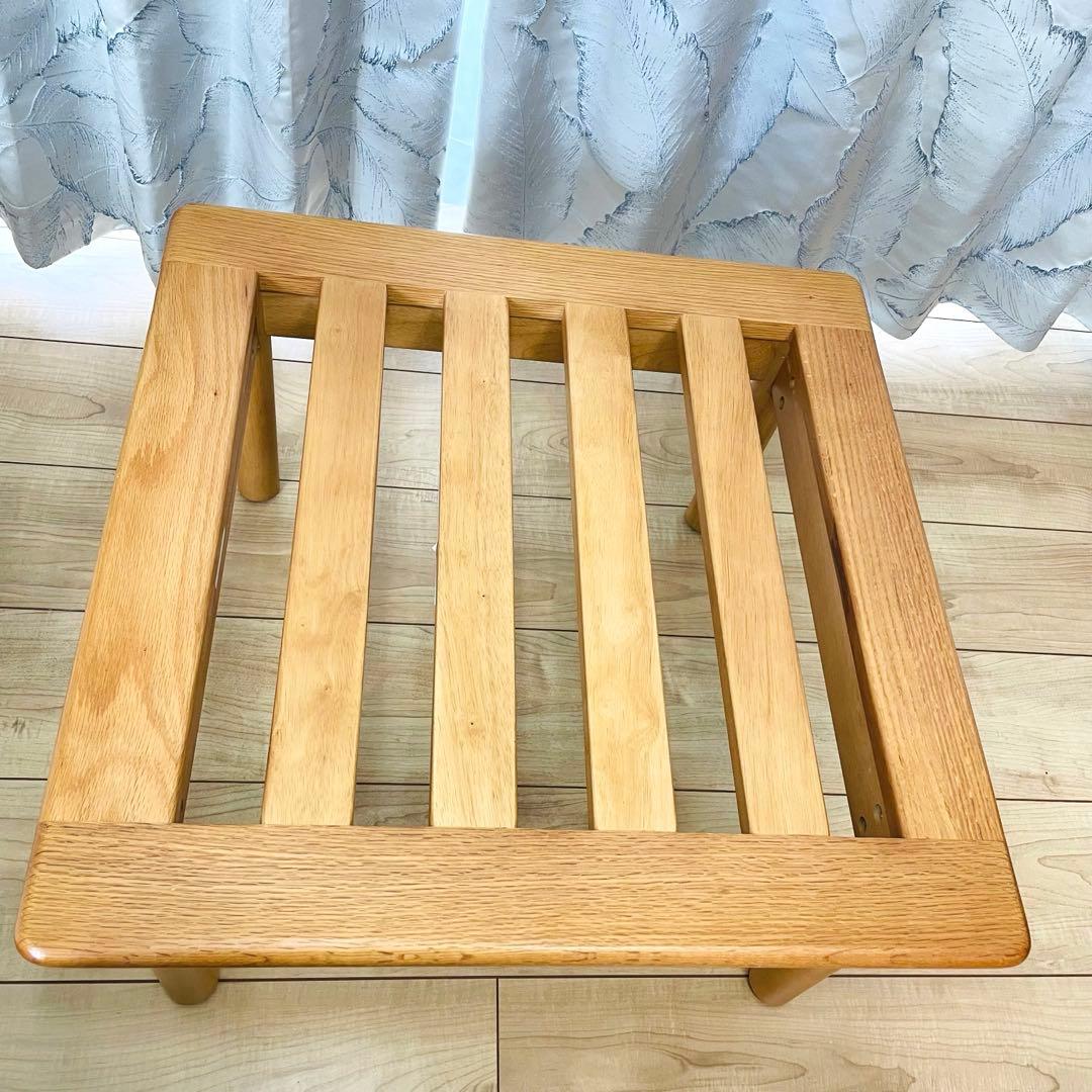 ニトリ　オークエスト　スツール　オットマン　木製