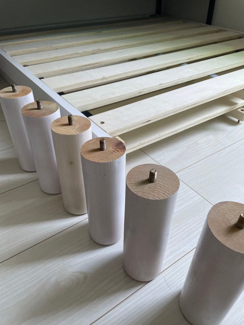 美品　ポケットコイルマットレス付きすのこベッド シングル