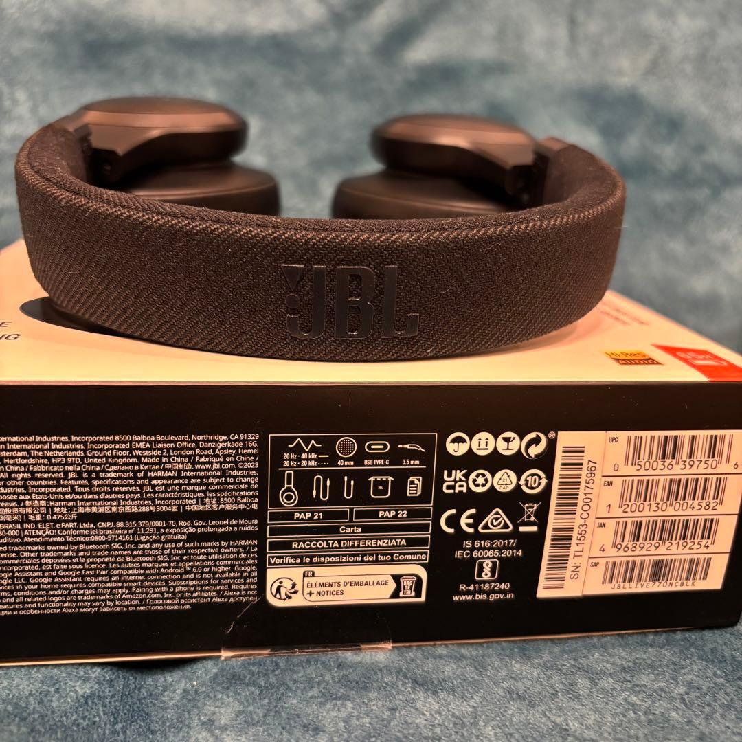 JBL LIVE 770NC ワイヤレスヘッドホン　ブラック
