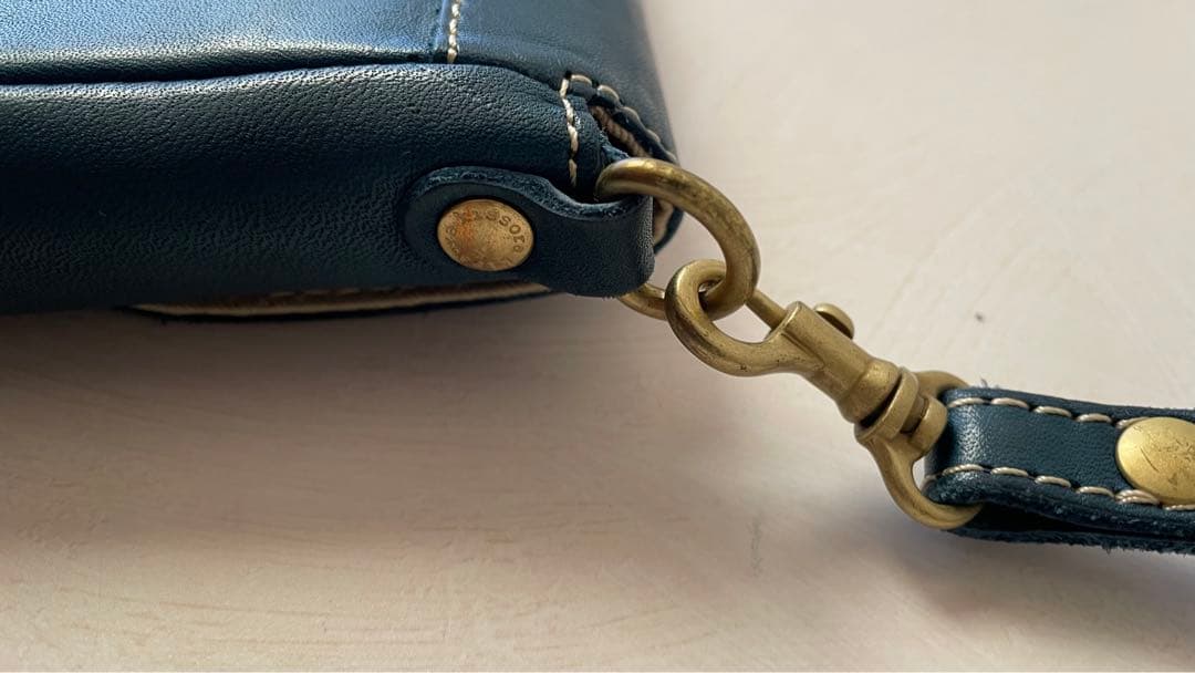 【値下げしました】キソラ⭐︎ネイビー レザー ショルダーバッグ