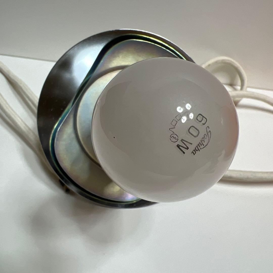 レトロ照明　東芝電球ペンダントライト　オレンジ球体　未使用　昭和　プラスチック