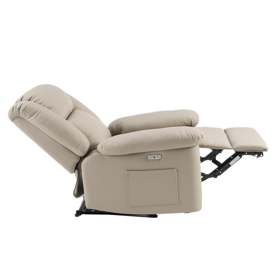 【アッシュグレー】リクライニングチェア テーブル付き リクライニングソファ