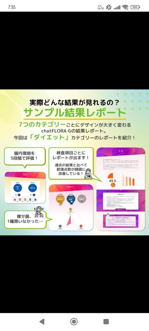 chat FLORA G 腸内フローラ検査キット　新品未開封品