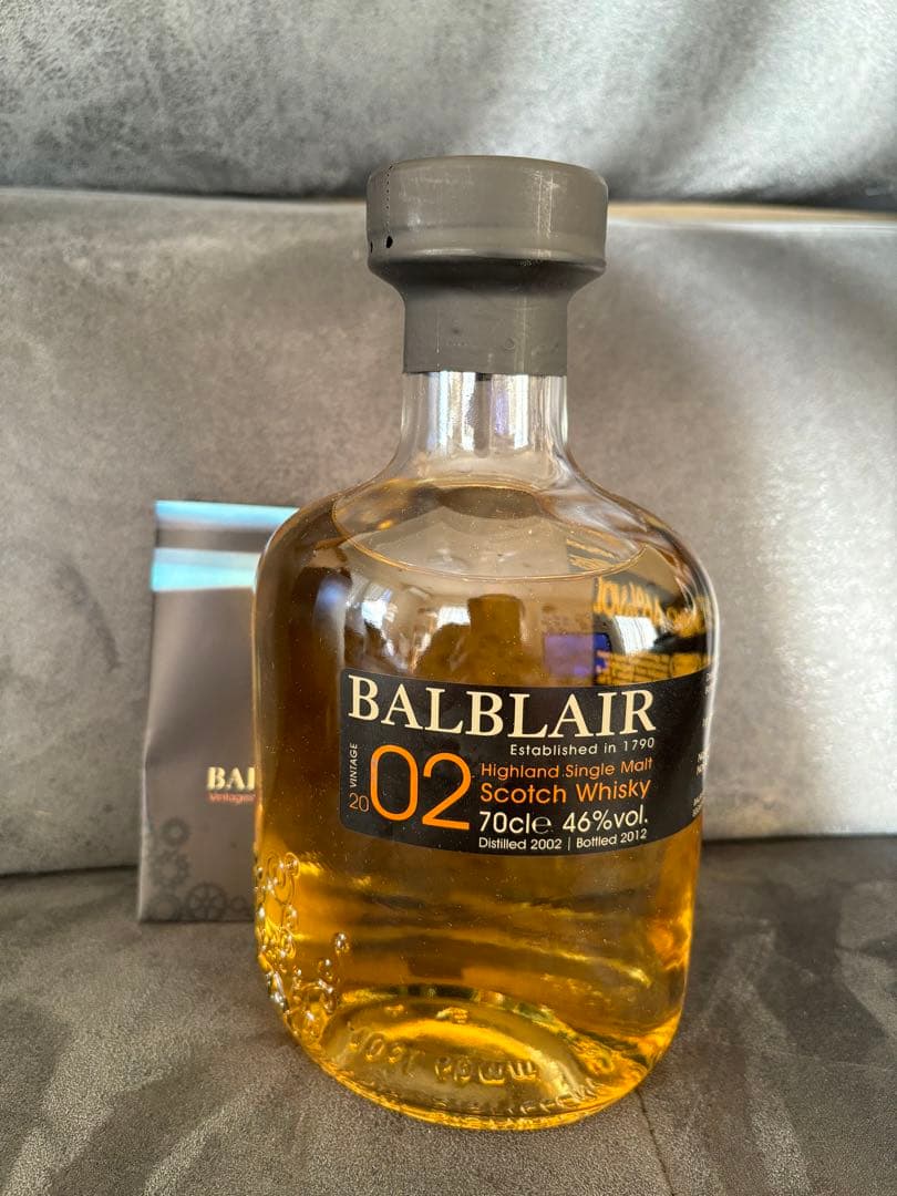 スコッチウイスキー　バルブレア　2002年　蒸留