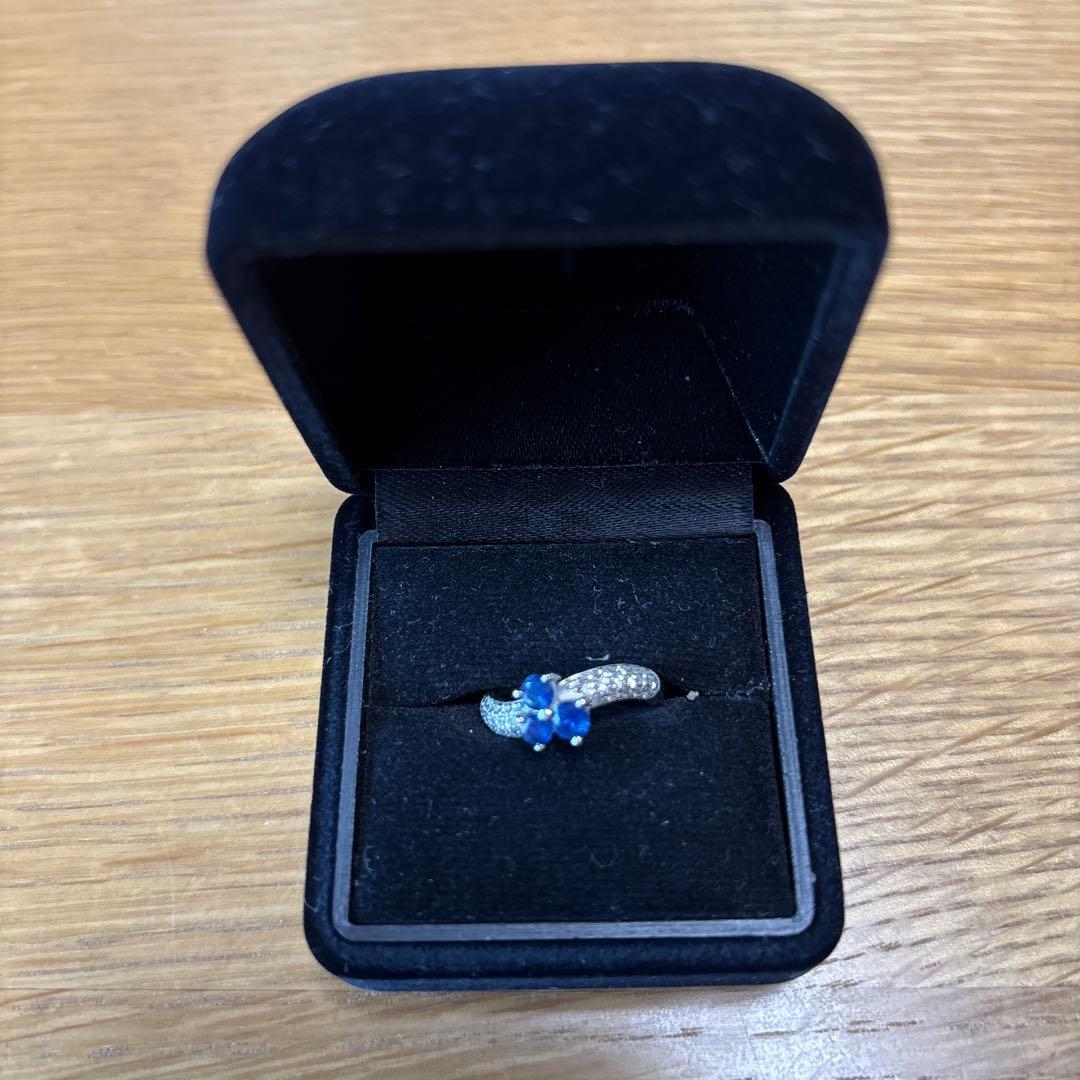 限界価格　K18WG サファイアリング・ネックレスセット