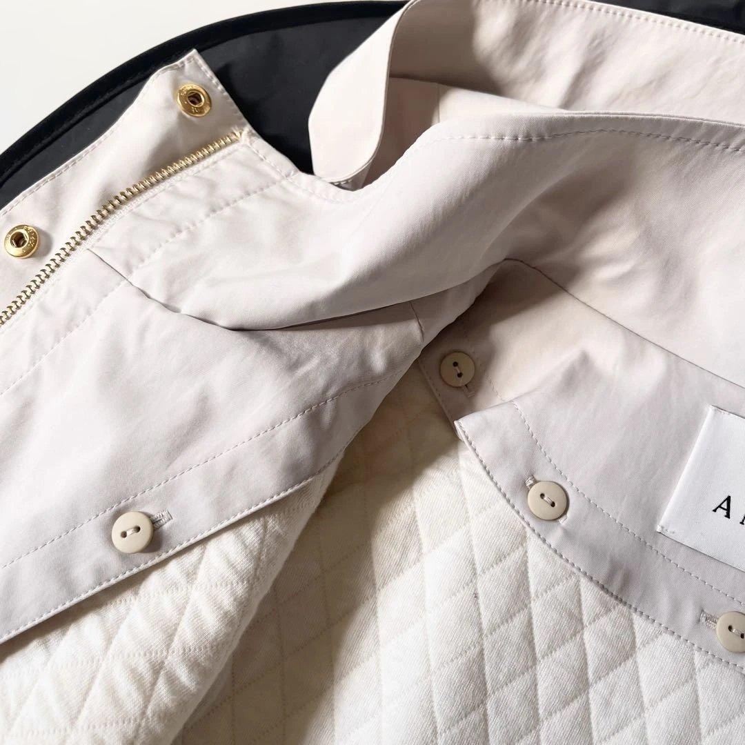 未使用級 アナイ ブライトツイルライナー付モッズコート オフ白 2024✨ 38