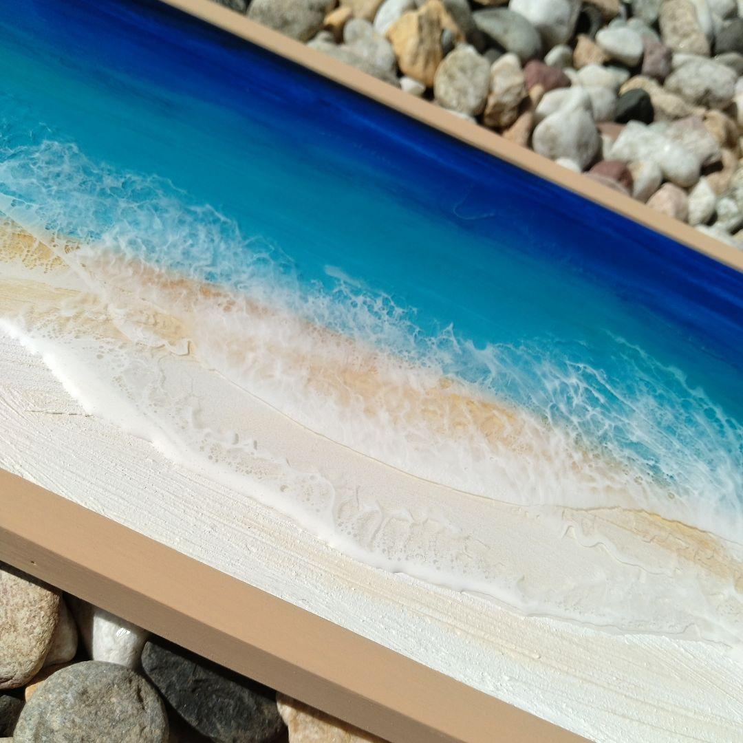 タ*オ様 ロングタイプ　オーシャンアート　インテリアパネル　波レジンアート