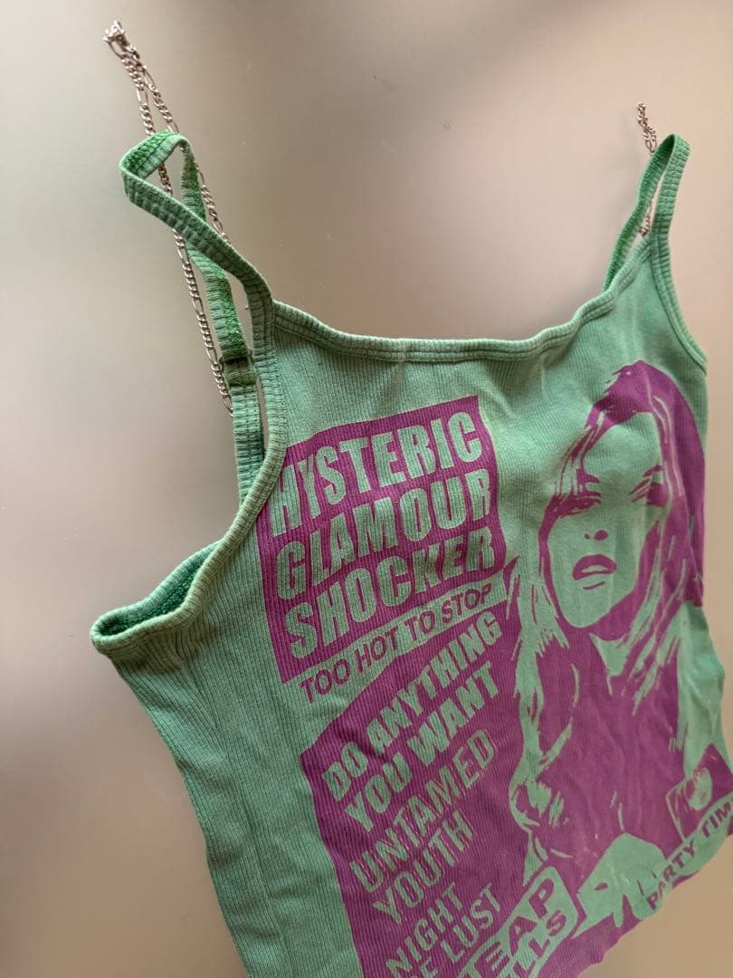 HYSTERIC GLAMOUR ヒステリックグラマー　キャミソール グリーン