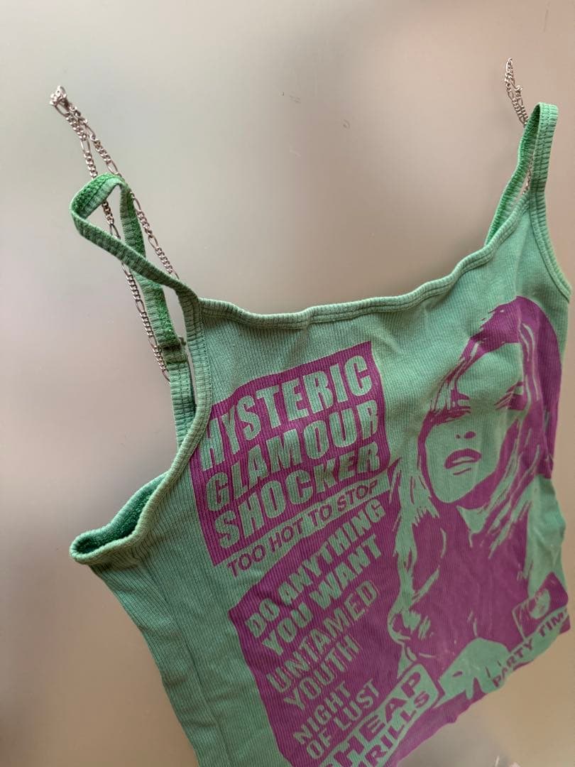 HYSTERIC GLAMOUR ヒステリックグラマー　キャミソール グリーン