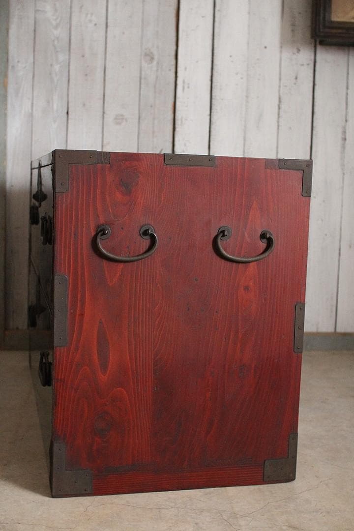 丸金具　庄内箪笥　2段　タンス　収納　古家具　古民家　時代家具