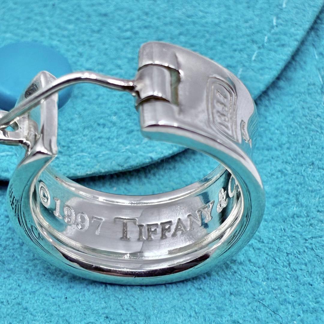 【箱、袋付き】ティファニー ナロー フープ ピアス 1837 両耳 ワイド 廃盤