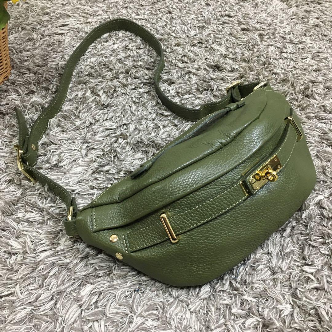 AULENTTI♫ オリーブグリーン ボディバッグ