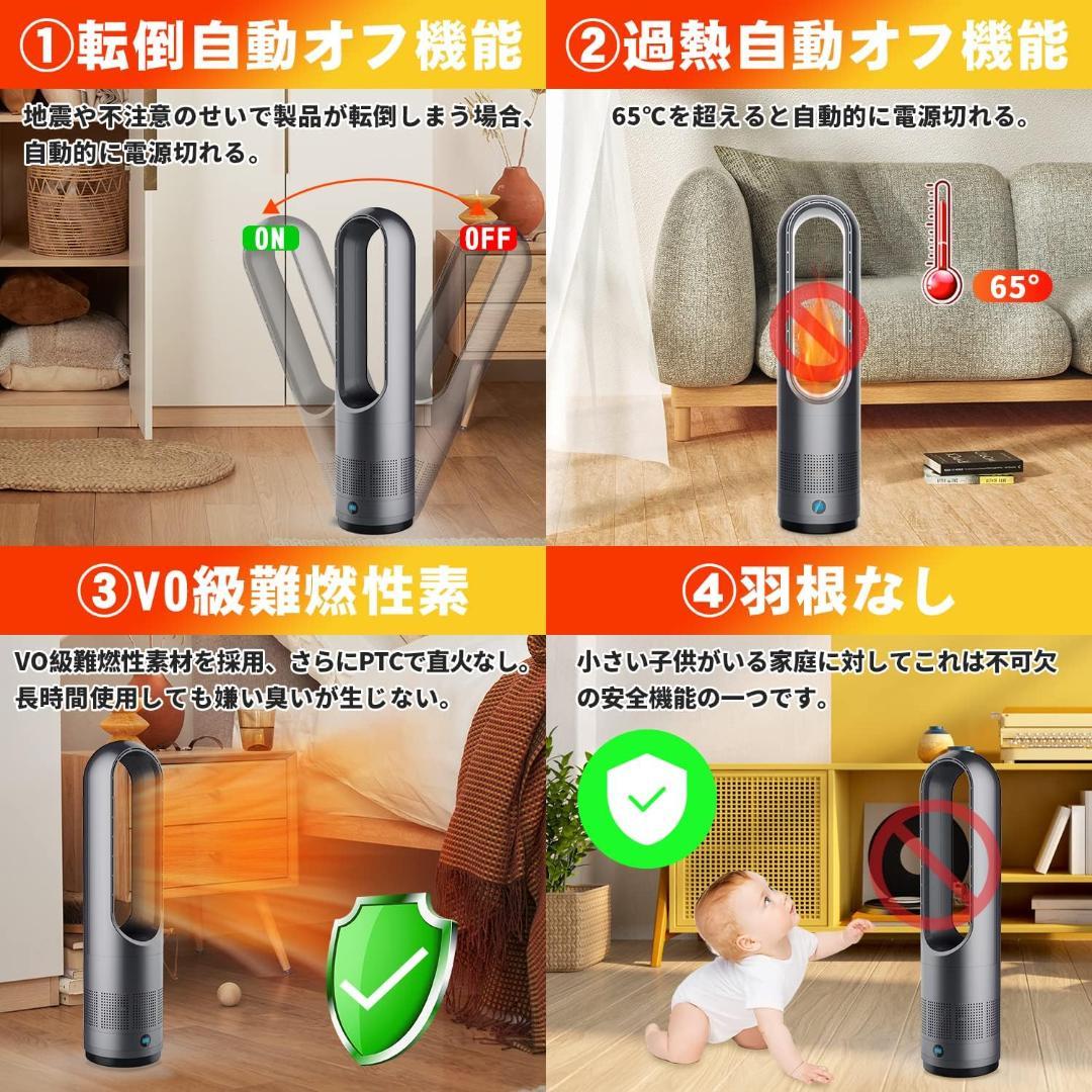 【開封・未使用】MEYBECCI 2024冷暖兼用 扇風機 羽なし タワーファン
