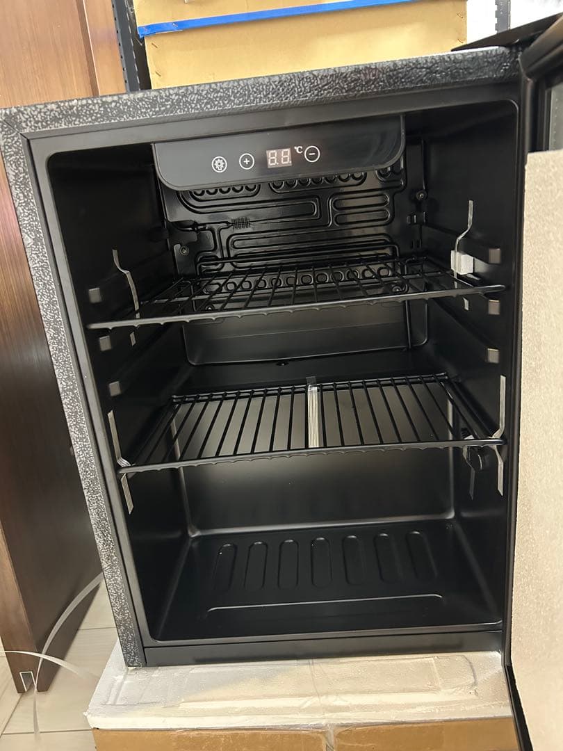 冷蔵庫 48L 小型 コンプレッサー式 透明ガラスドア おしゃれ 静音