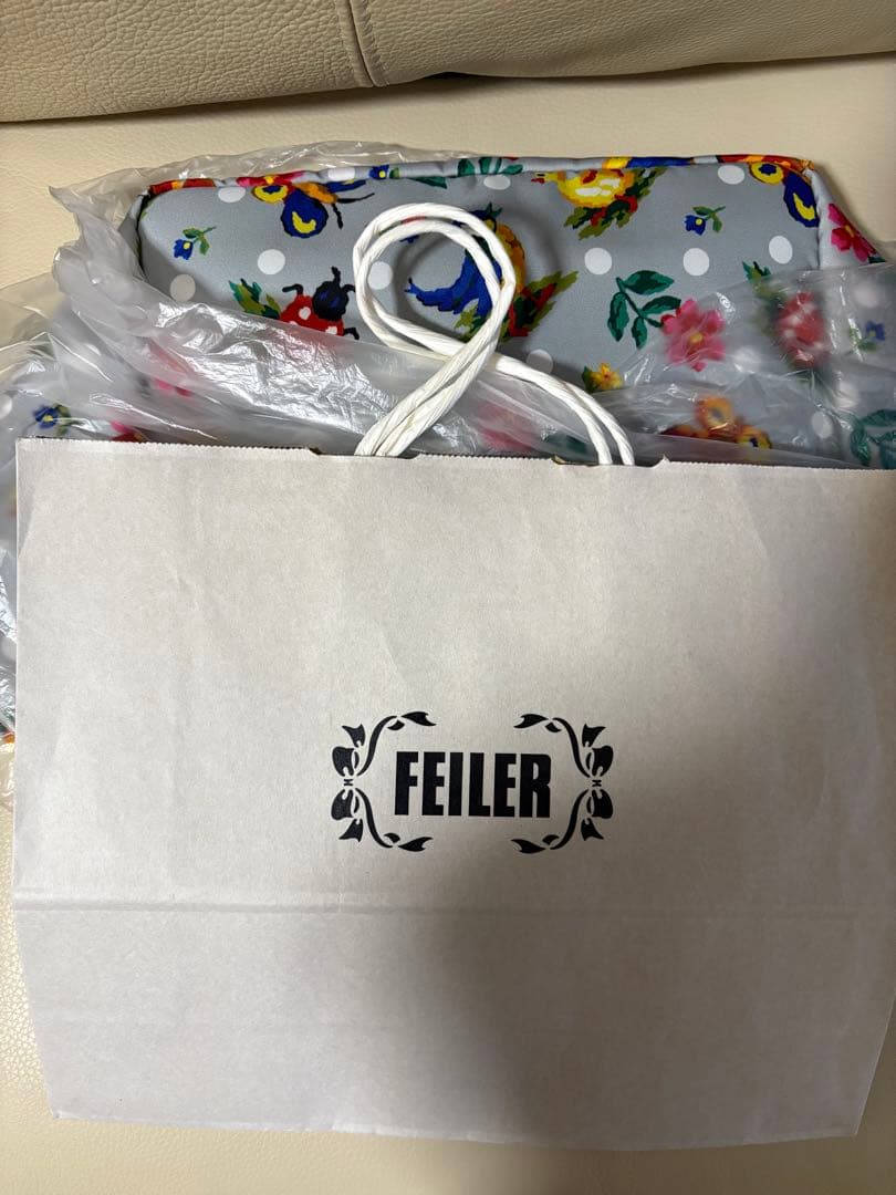 新品フェイラー ハイジ　ドット フードバスケット　紙袋とシール付き