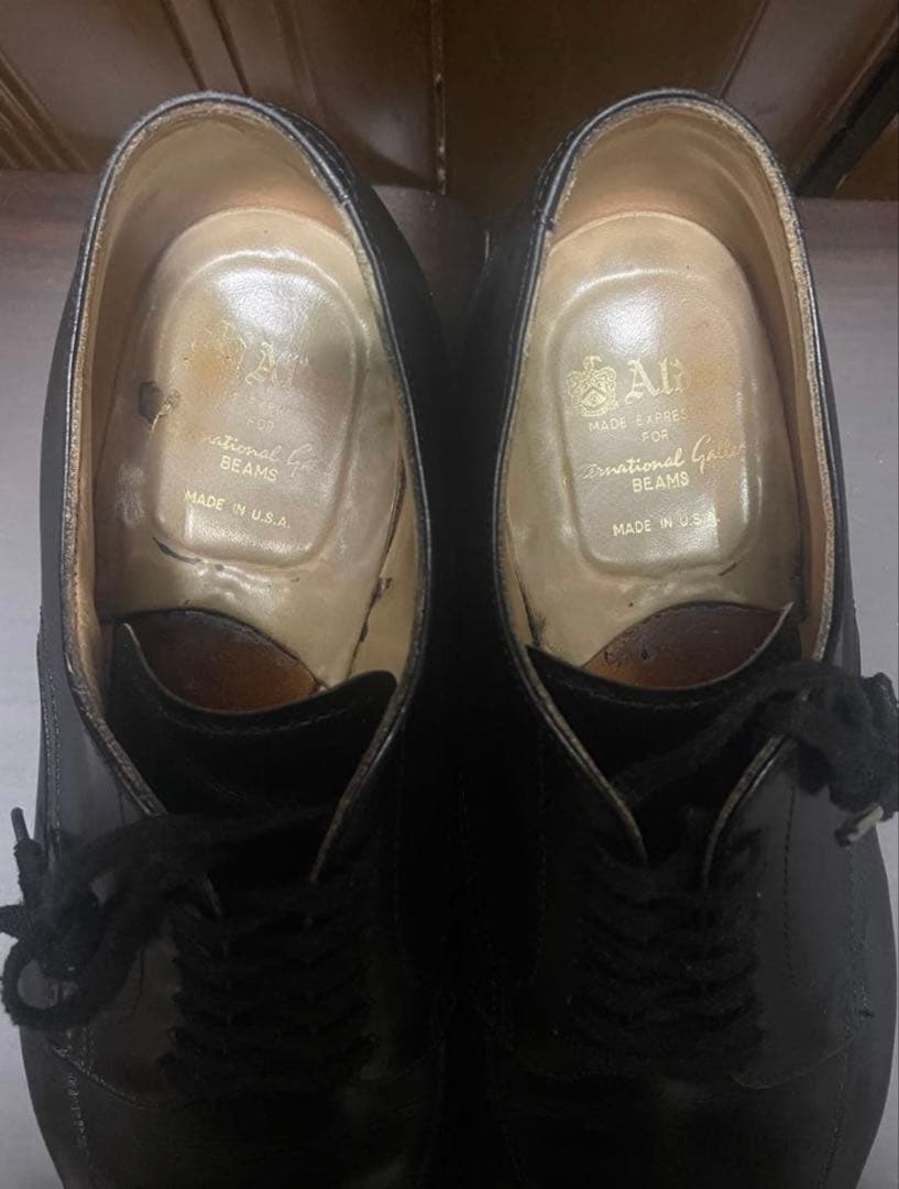 Alden オールデン Vチップ ブラックカーフ US7D BEAMS