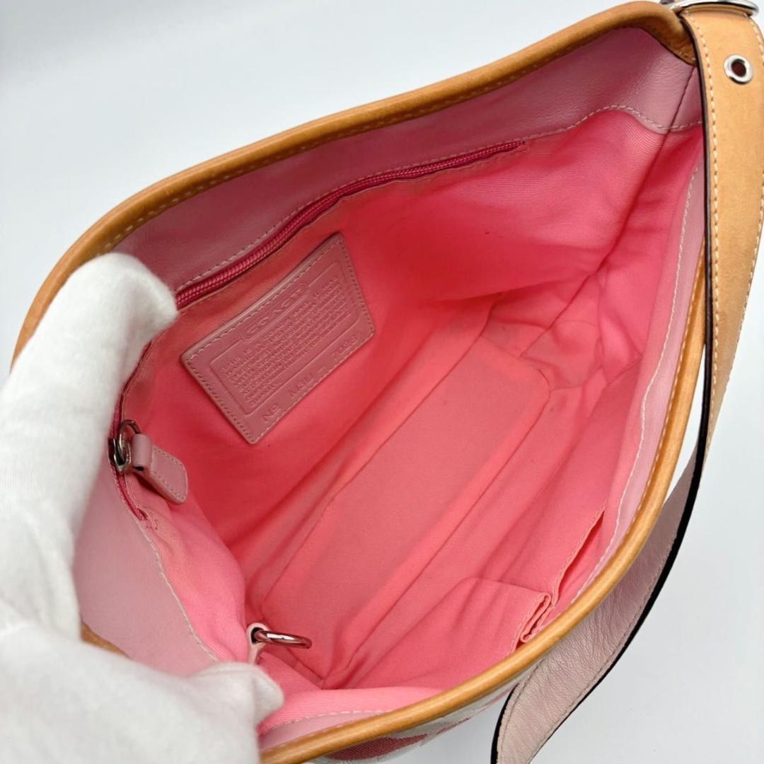 バッグ Coach Signature Bag Pink one shoulder