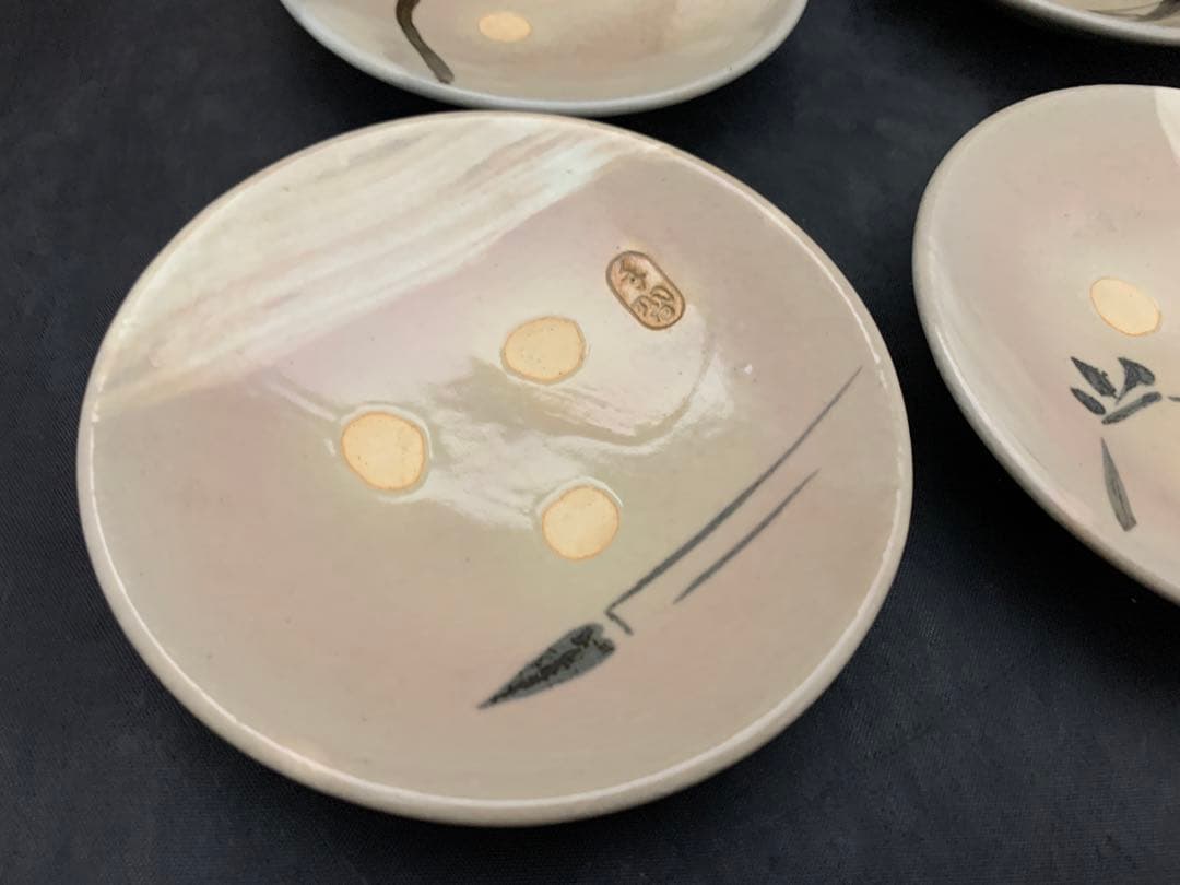 源氏物語宇治十帖　朝日豊斎　朝日焼　銘々皿　共箱　9枚