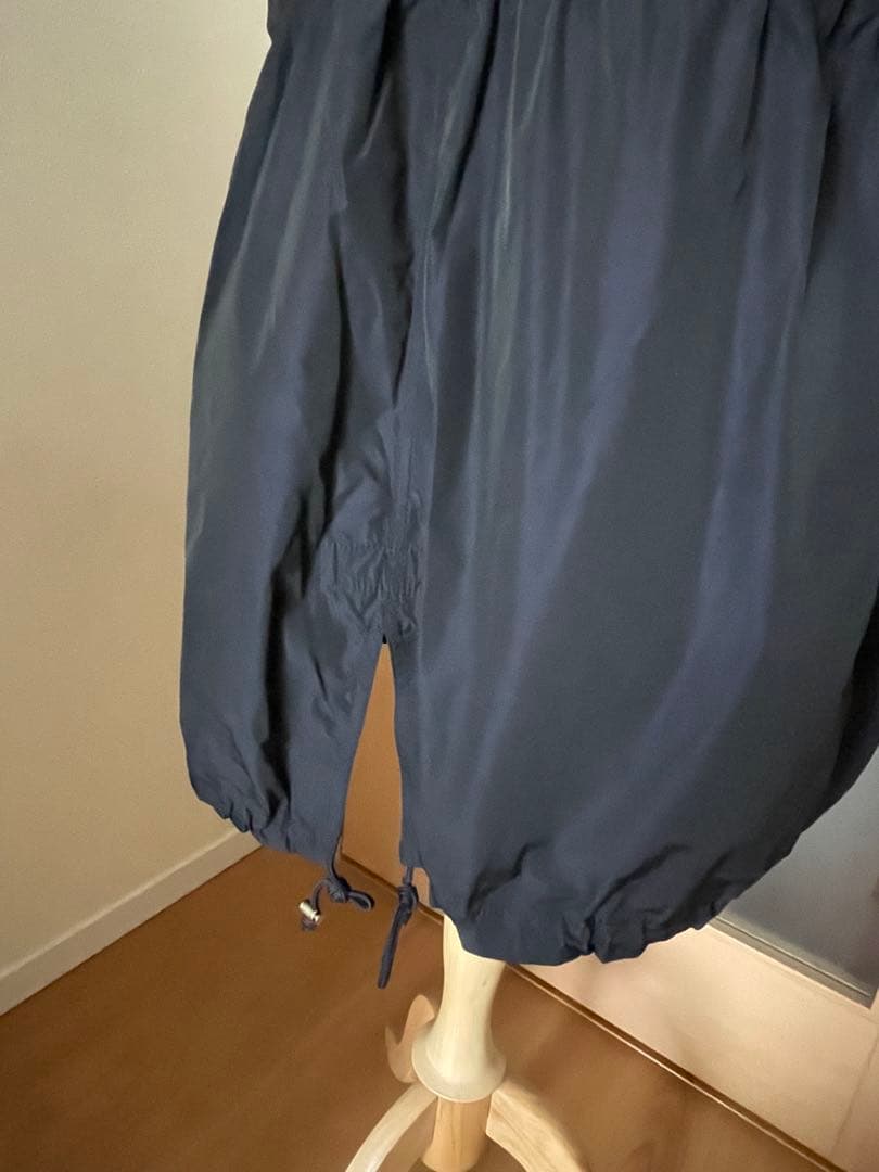 23区　ブラックファー付きネイビーモッズコート　50サイズ