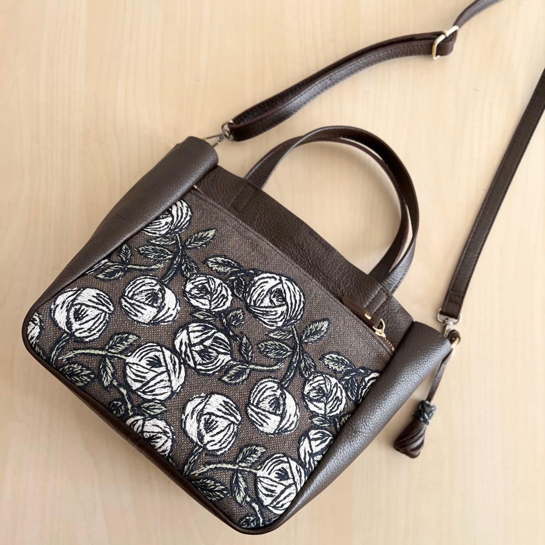 トート型本革ショルダーバッグ　rosy brown RB601-042