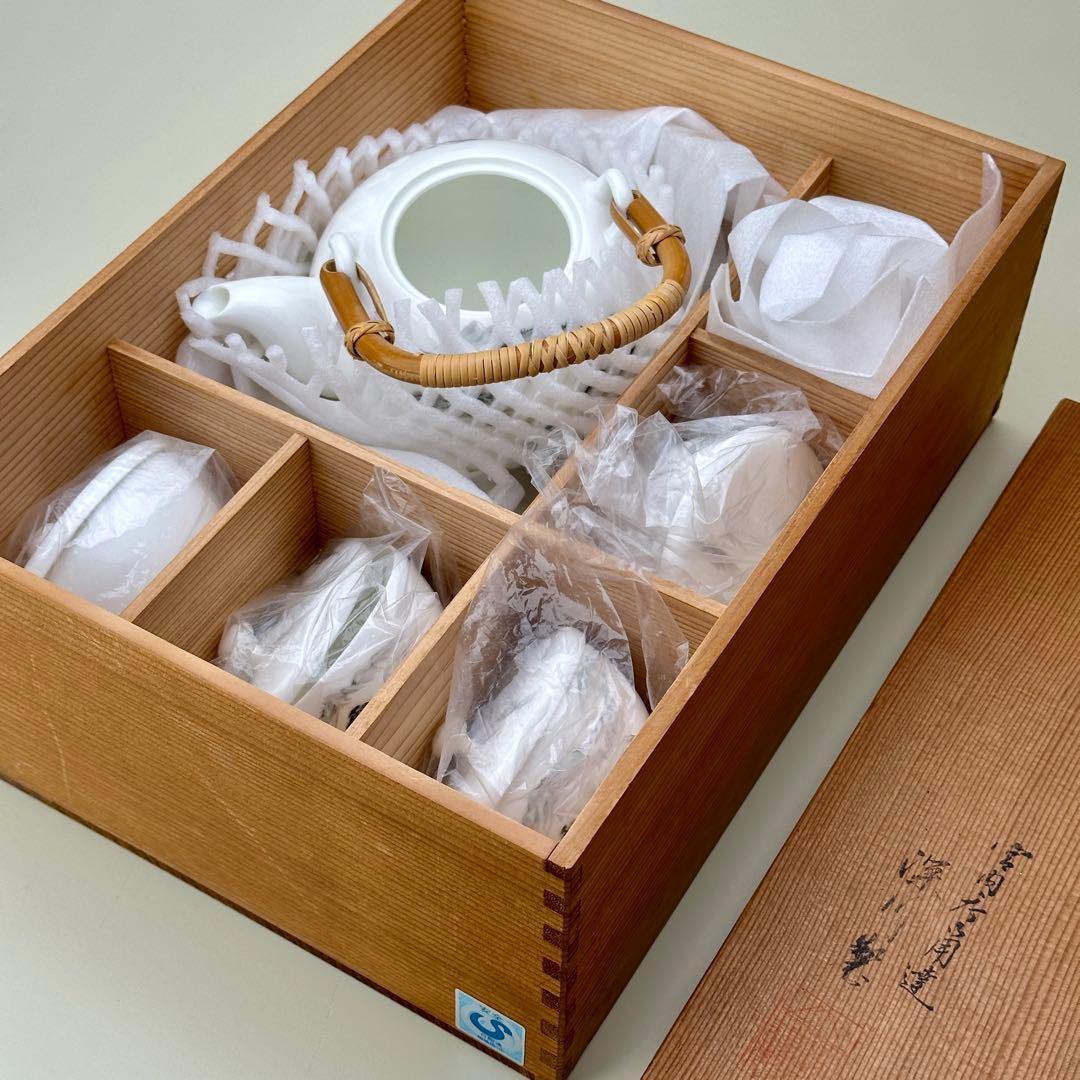 深川製磁 Imperial ボーンチャイナ 山水 茶器揃 皇室御用達表記