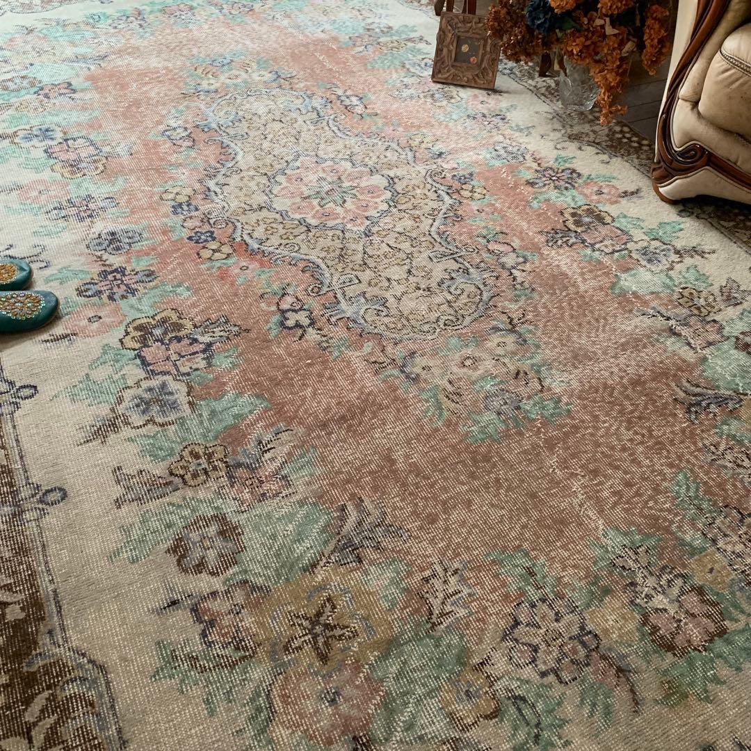 特大　超超大判　292✖️171テラコッタブラウン　トルコヴィンテージラグ