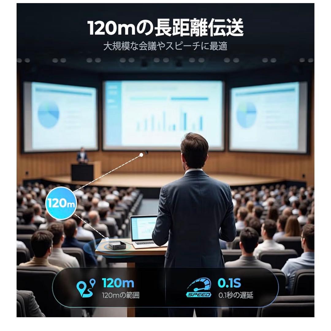 4K ワイヤレスHDMI 送受信機セット 無線 HDMI 120m 5GHz